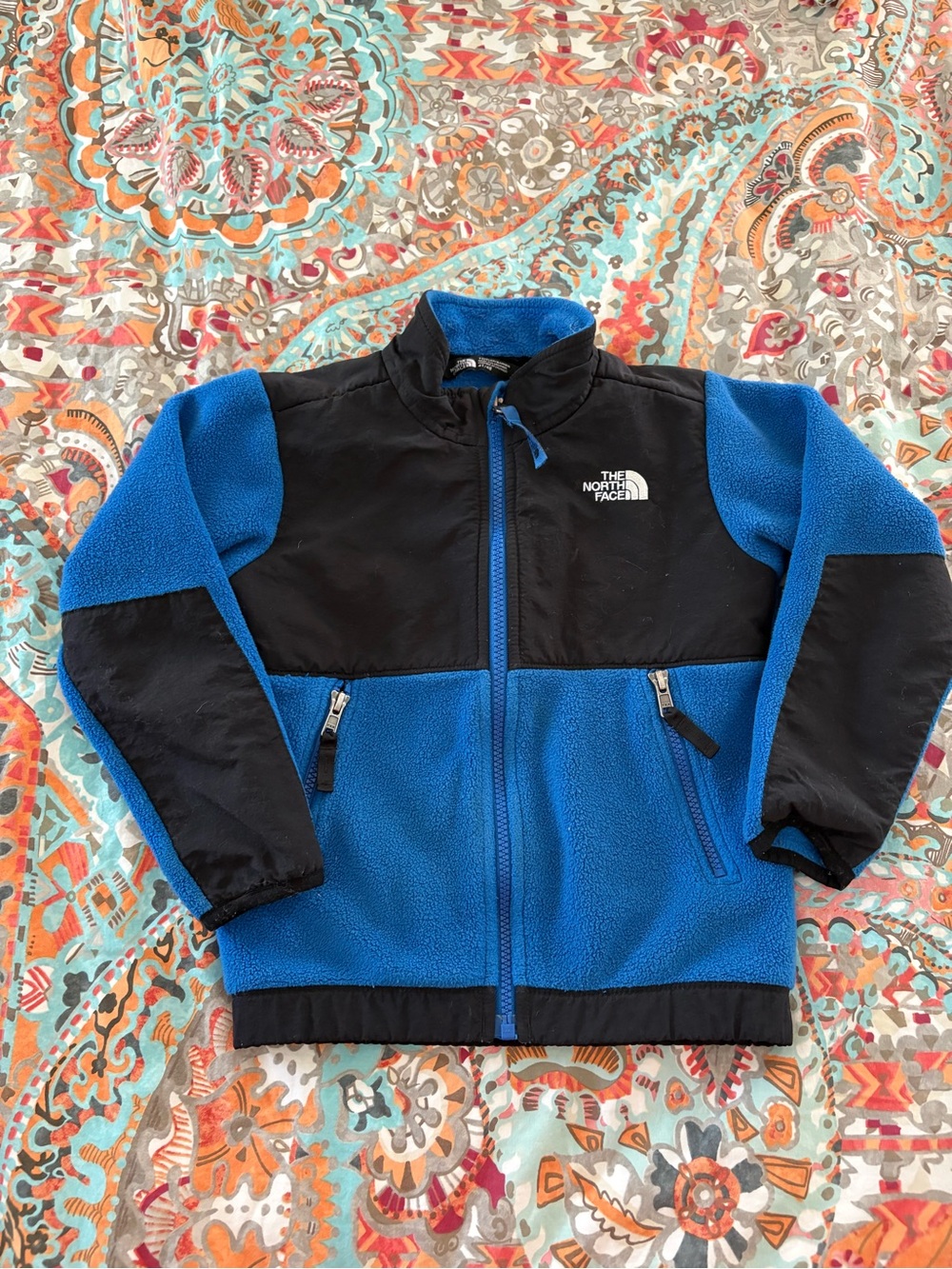 The North Face Kids Blue and Black Denali Jacket - size 4T